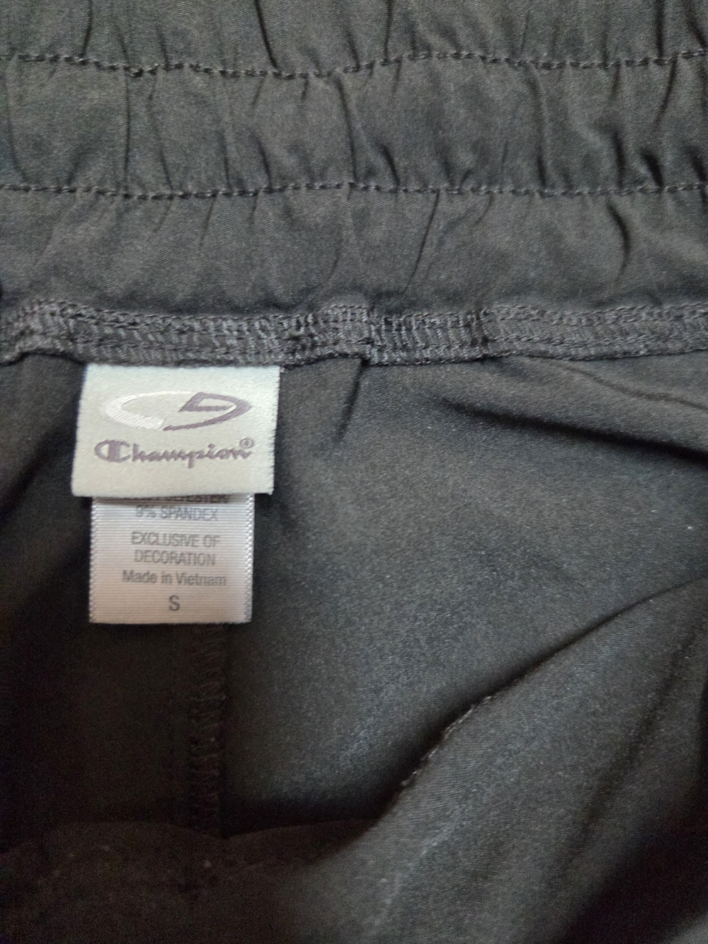 Champion Black Athletic Drawstring Zip Pocket Shorts - Picture 2 of 3